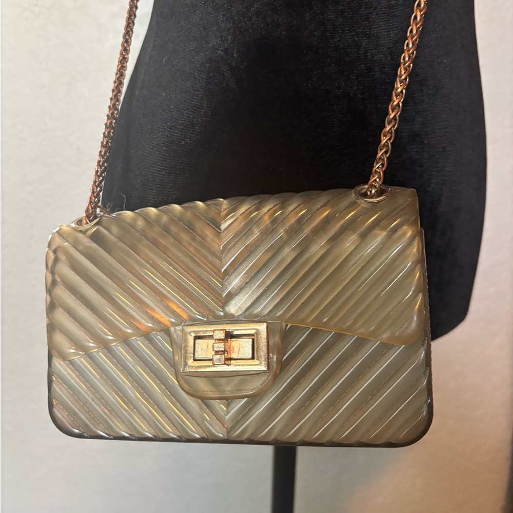 Jelly Purse with metal chain strap